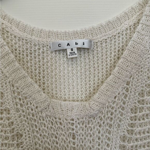 CAbi cream knit tank (small) - Picture 2 of 4